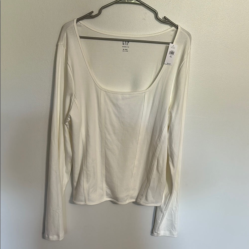 GAP Women's Cream Long Sleeve Top
